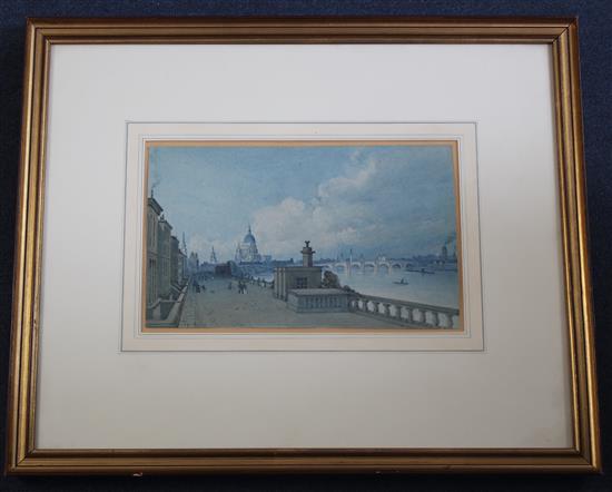 19th century English School View of St Pauls, 7 x 11.75in.